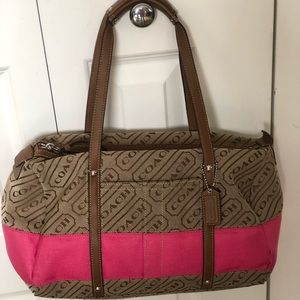Coach Stripe Lozenge Handbag